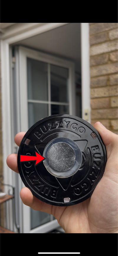 Step 1: Apply sticky dot to the back of the suction cup